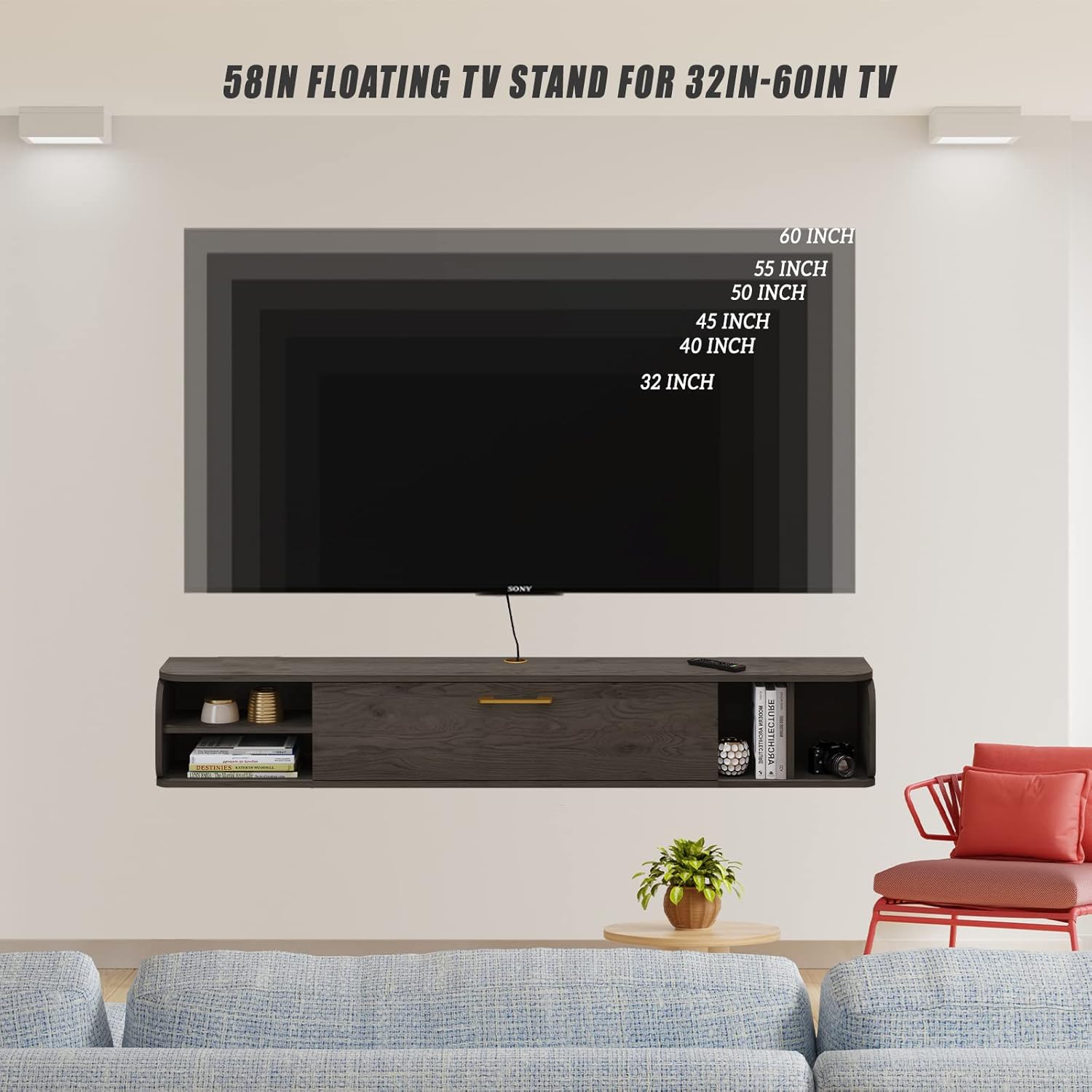 Pmnianhua Mobile TV Sospeso 147cm - immagine 5