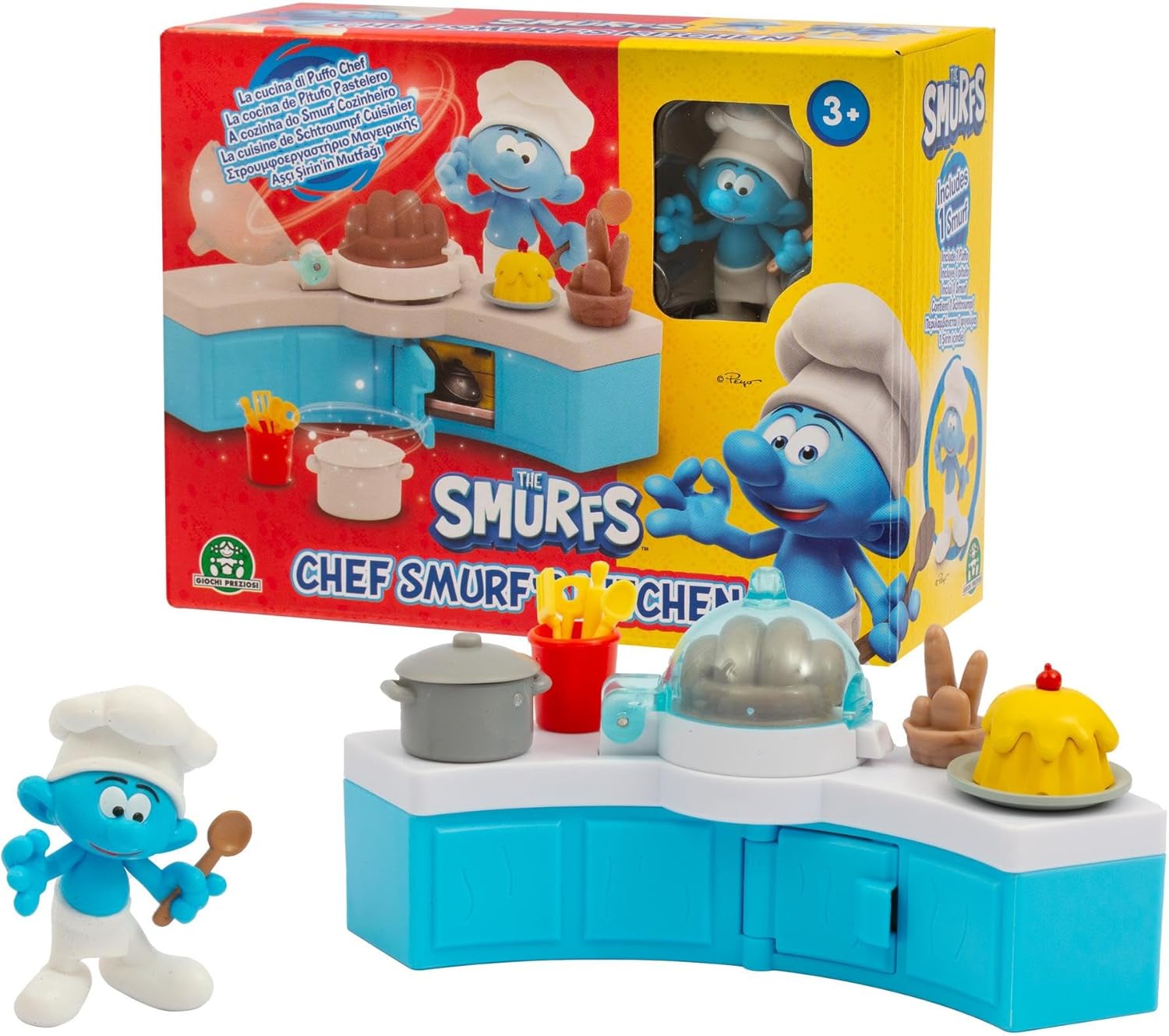 GIOCHI PREZIOSI I Puffi - Puffo Chef 5,5 cm con Cucina - immagine 1