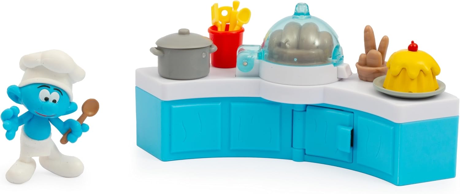 GIOCHI PREZIOSI I Puffi - Puffo Chef 5,5 cm con Cucina - immagine 7