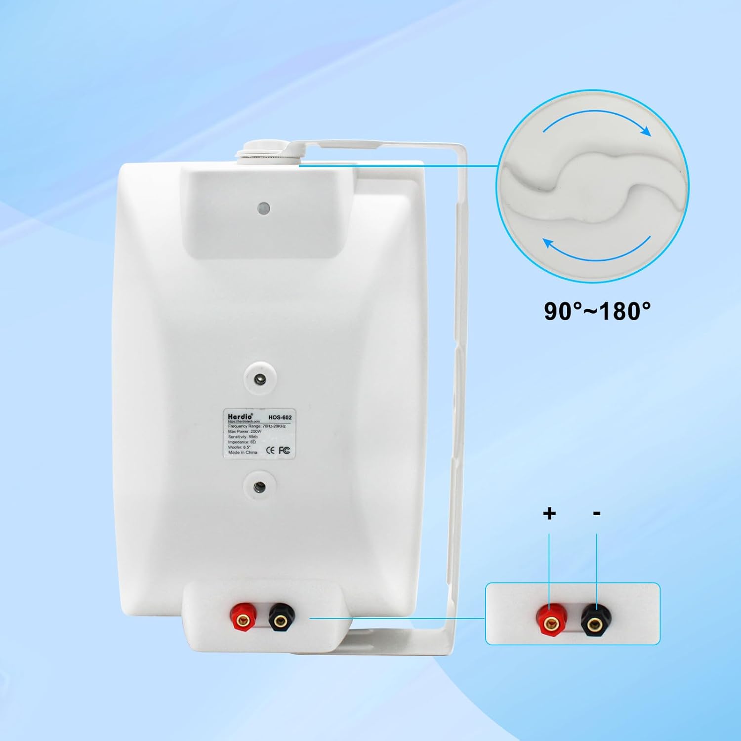 Herdio Altoparlanti esterni passivi cablati 6.5" 800W - immagine 5