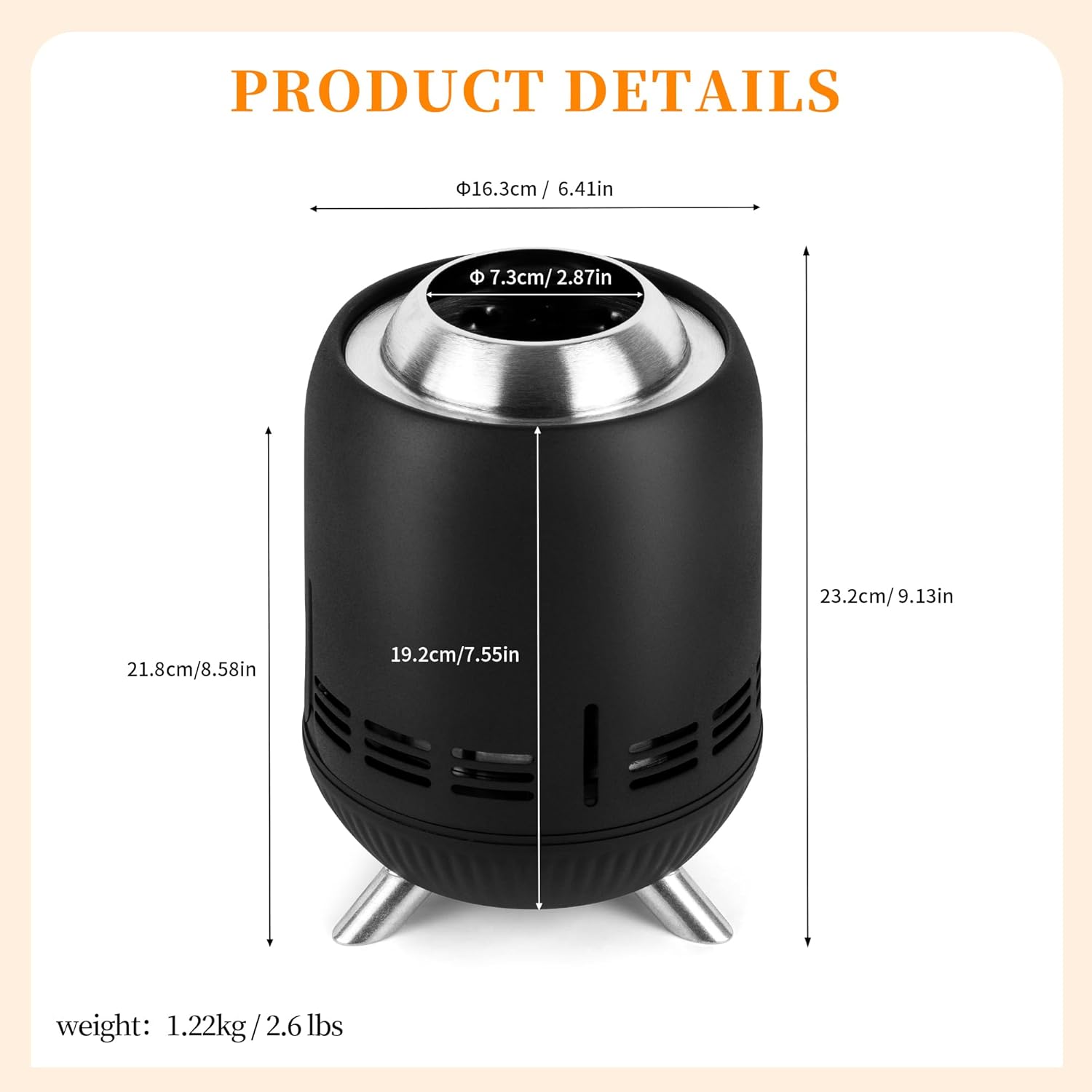 Biggerfire Braciere Portatile da Tavolo Senza Fumo - immagine 3