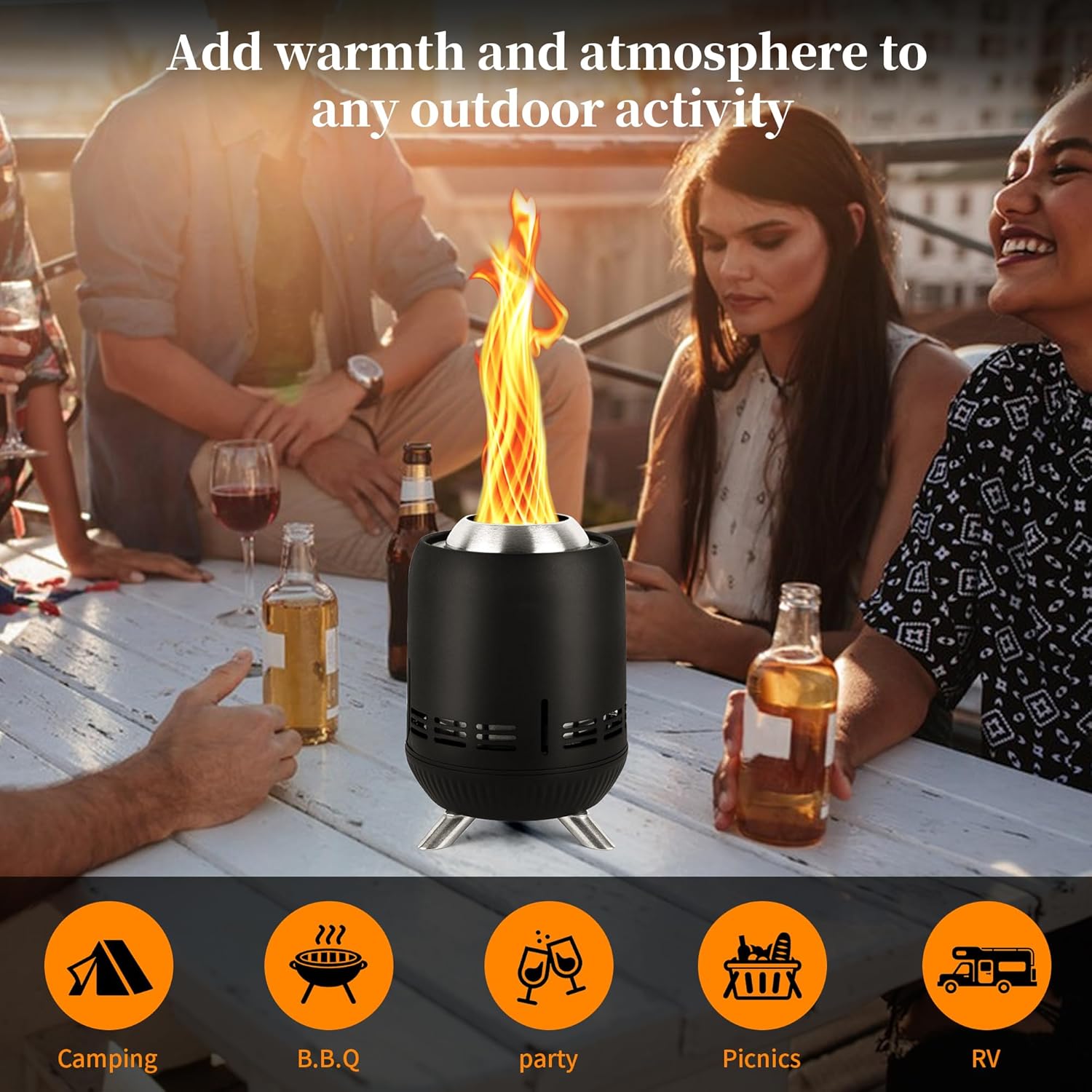 Biggerfire Braciere Portatile da Tavolo Senza Fumo - immagine 4