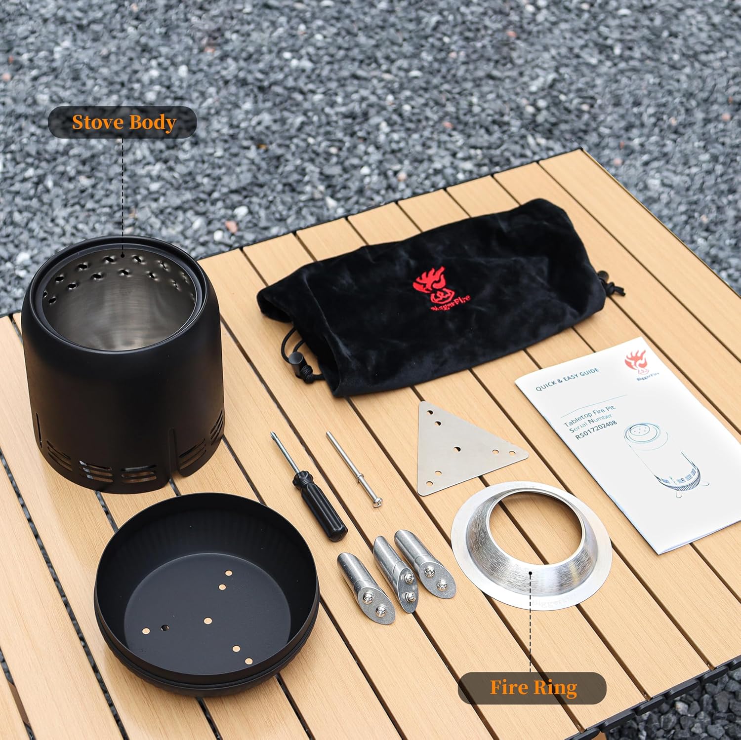 Biggerfire Braciere Portatile da Tavolo Senza Fumo - immagine 5