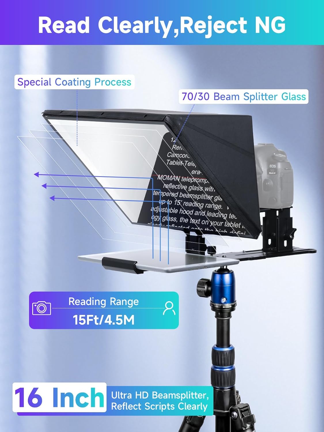 Moman MT16 Prompter per Tablet 16 Pollici - immagine 2