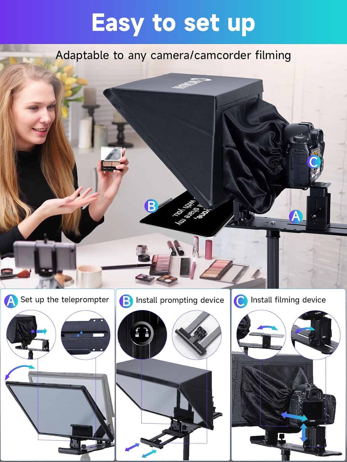 Moman MT16 Prompter per Tablet 16 Pollici - immagine 5