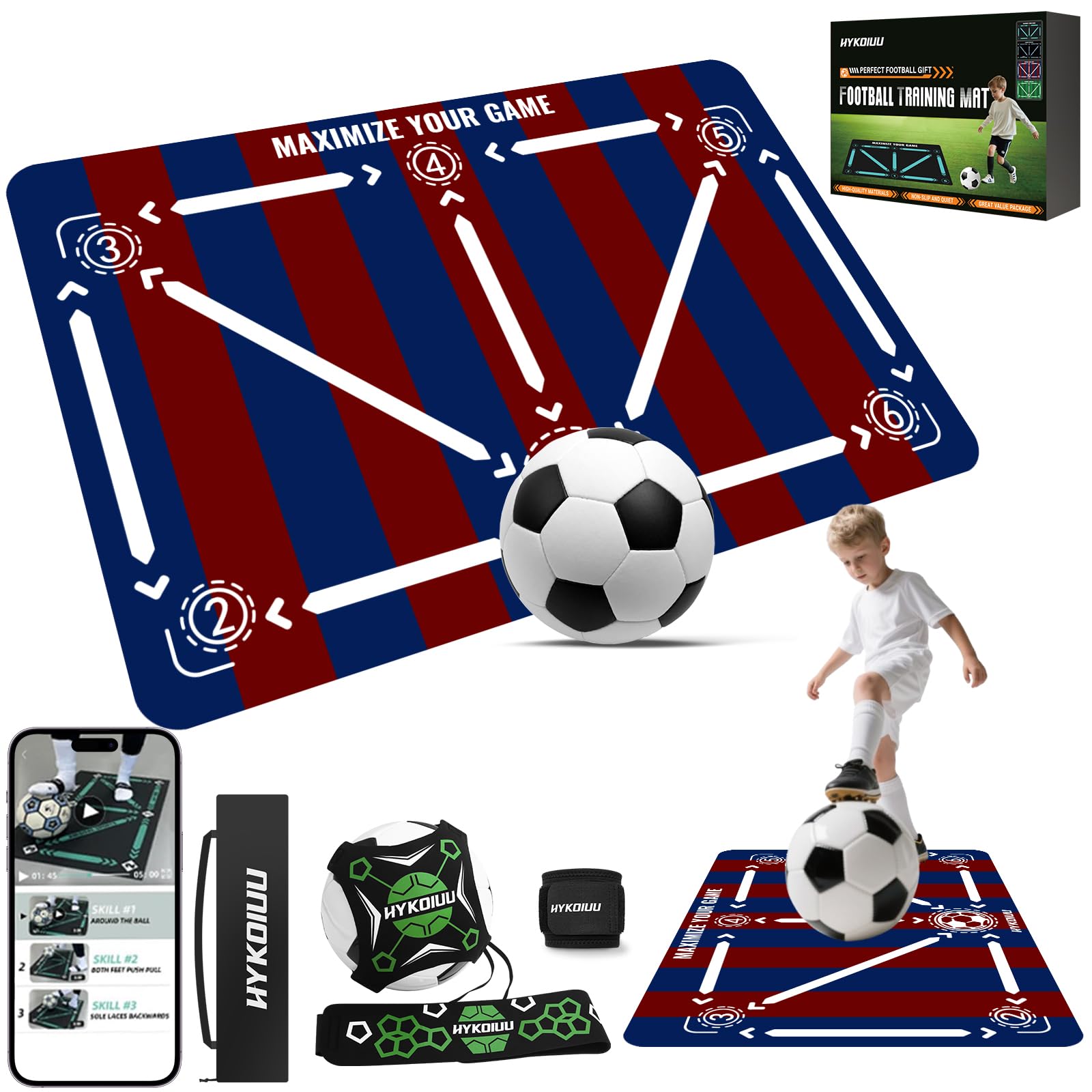 Tappetino Allenamento Calcio con Soccer Bungee Trainer