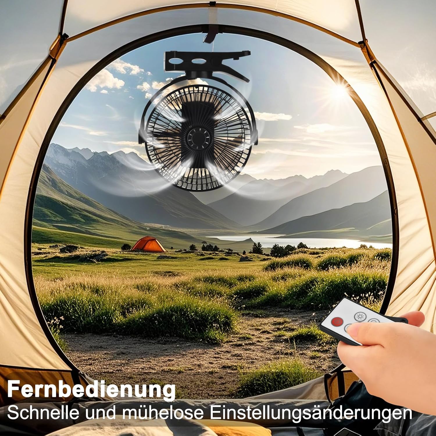 Gobrillfun Ventilatore a Clip 12000 mAh con Telecomando - immagine 4