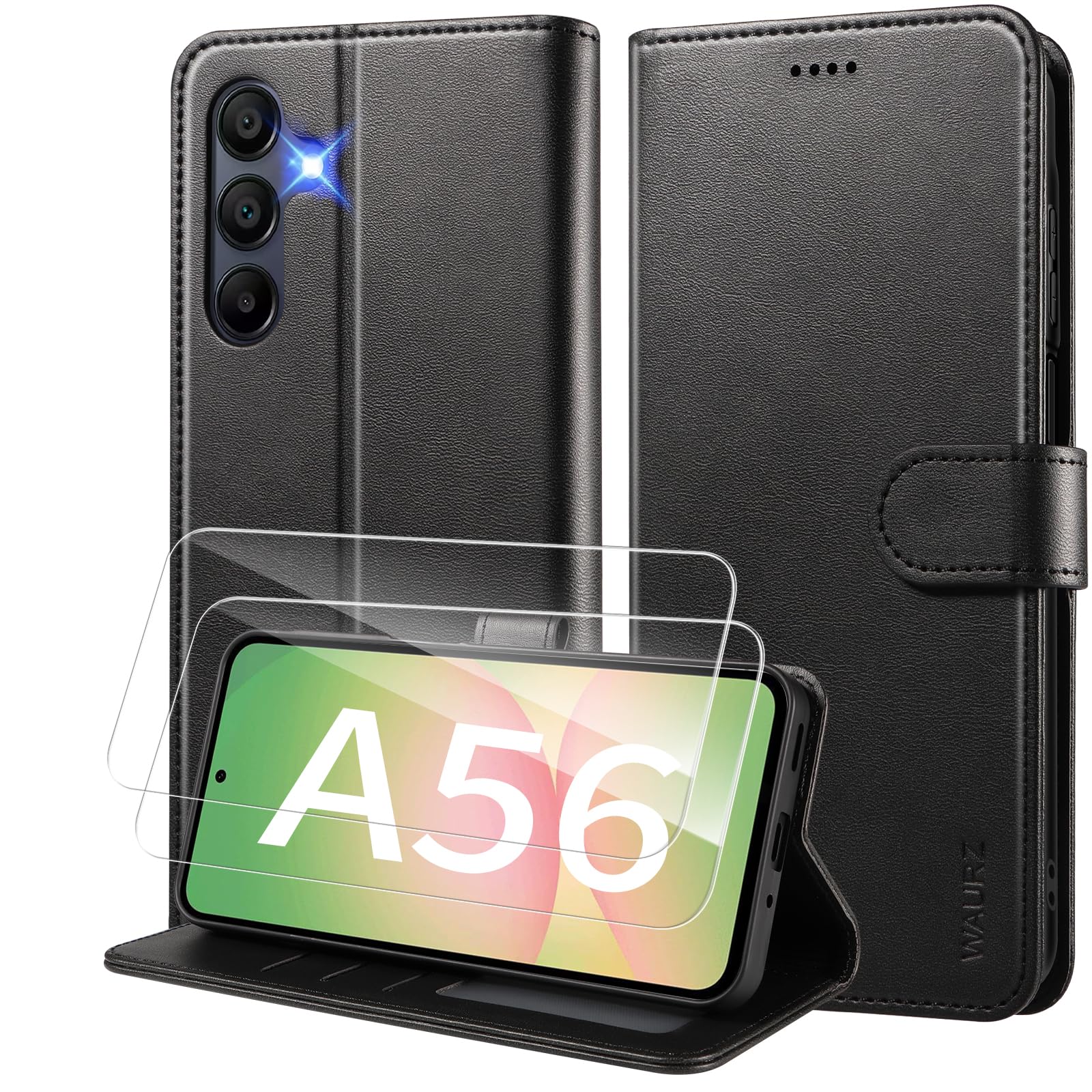 Waurz Cover per Samsung Galaxy A56 5G Nera