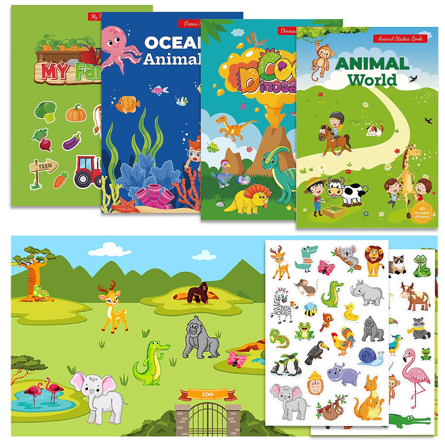 Owill Stickers Bambini Attacca Stacca 4 Pezzi