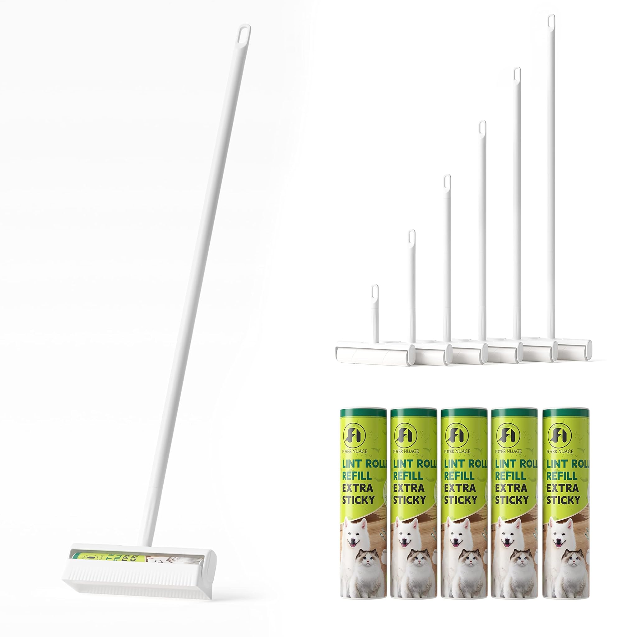 Rullo Peli Animali Domestici con 6 Manici Estensibili