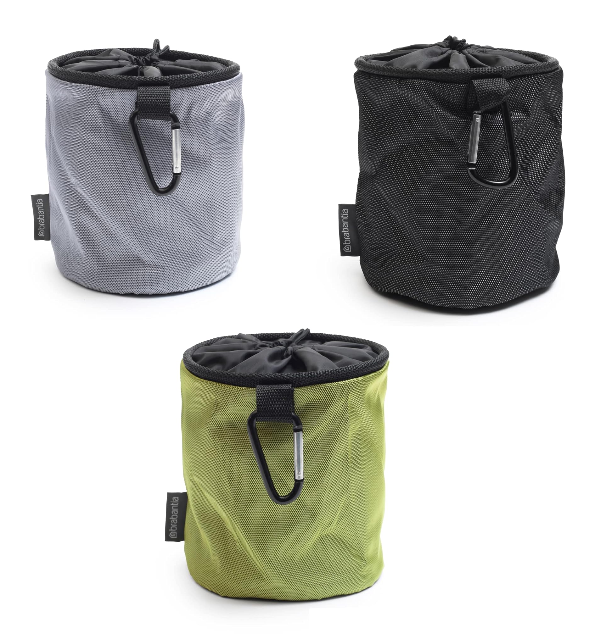 Brabantia - Porta Mollette - Accessorio per Stendibiancheria - Contiene Fino a 75 Mollette - Appendere allo Stendibiancheria Oppure al Filo per Stendere - Cestino per Riporre - Mix - 16 x 16 x 16 cm