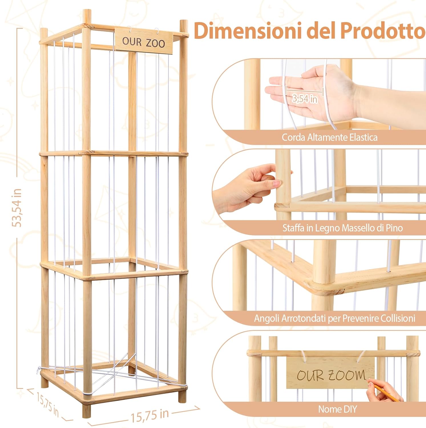 Porta Peluche Verticale Grande Capacità - immagine 4