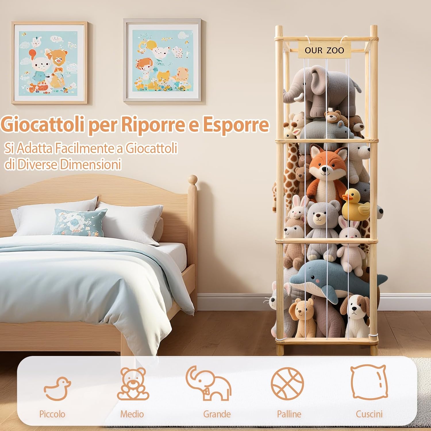 Porta Peluche Verticale Grande Capacità - immagine 5