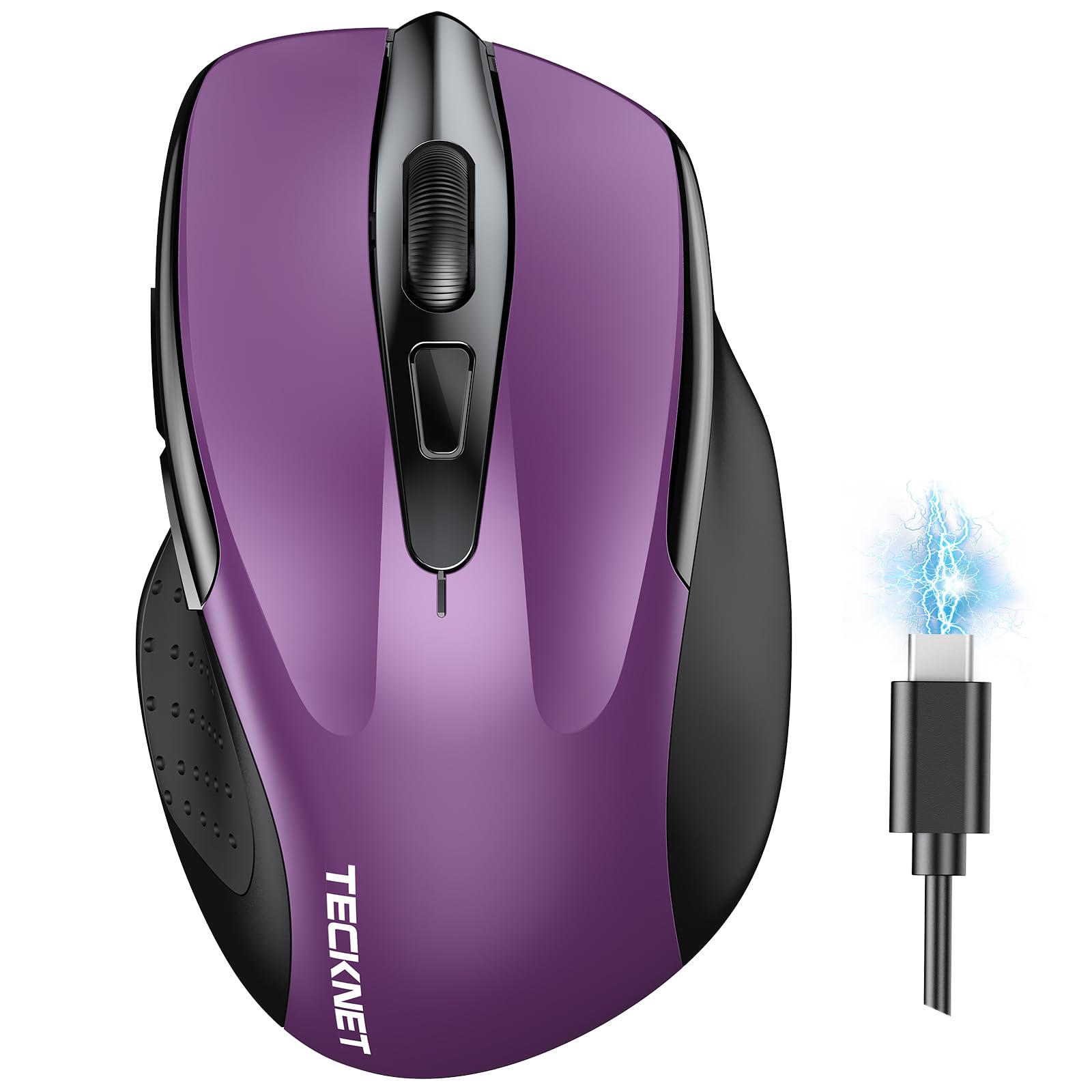 Tecknet Mouse Wireless Ricaricabile Silenzioso 4800 DPI
