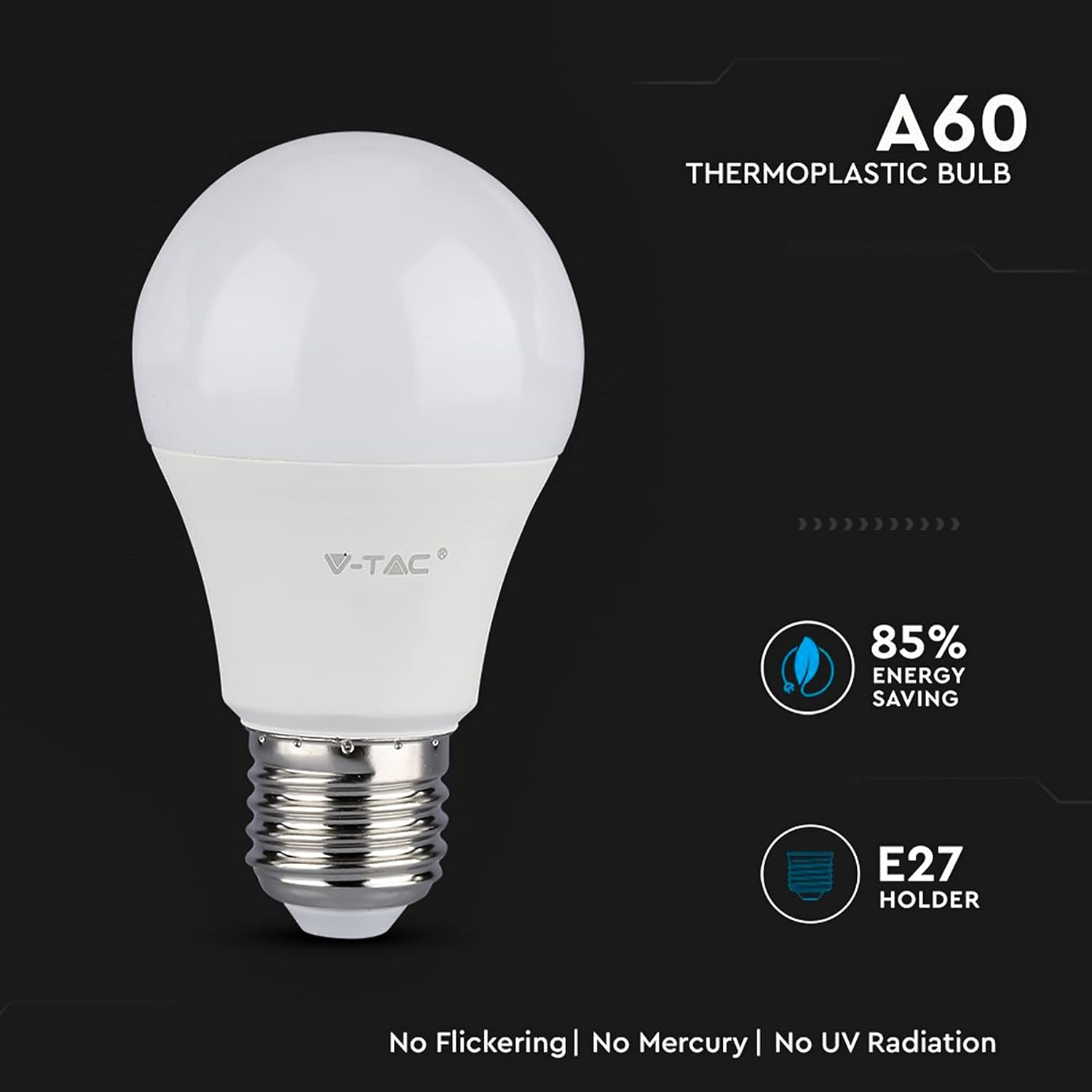 V-tac 10x Lampadine LED A60 E27 10.5W 4000K - immagine 4