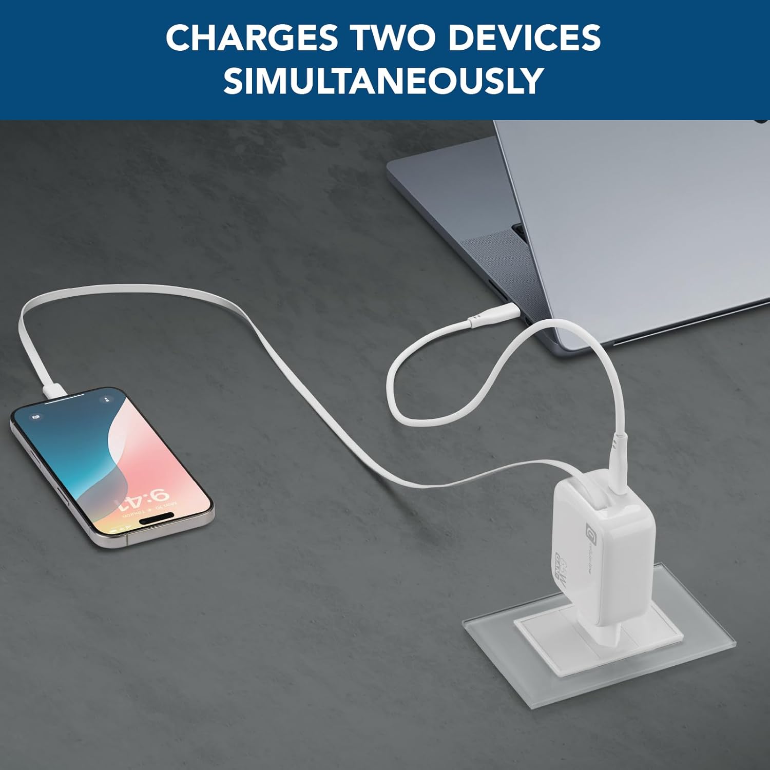 Cellularline Caricabatterie Rete 65W USB-C GaN, Bianco - immagine 5