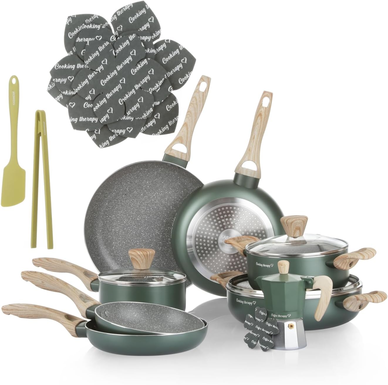 Kasanova Batteria Pentole Cooking Therapy 16 Pezzi