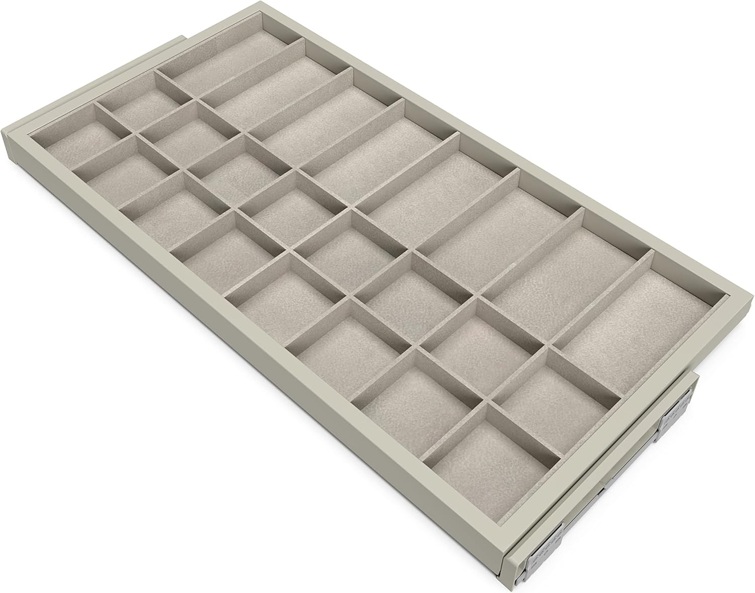 Emuca - Kit Cassetto Organizzatore per Armadio, Grigio Pietra