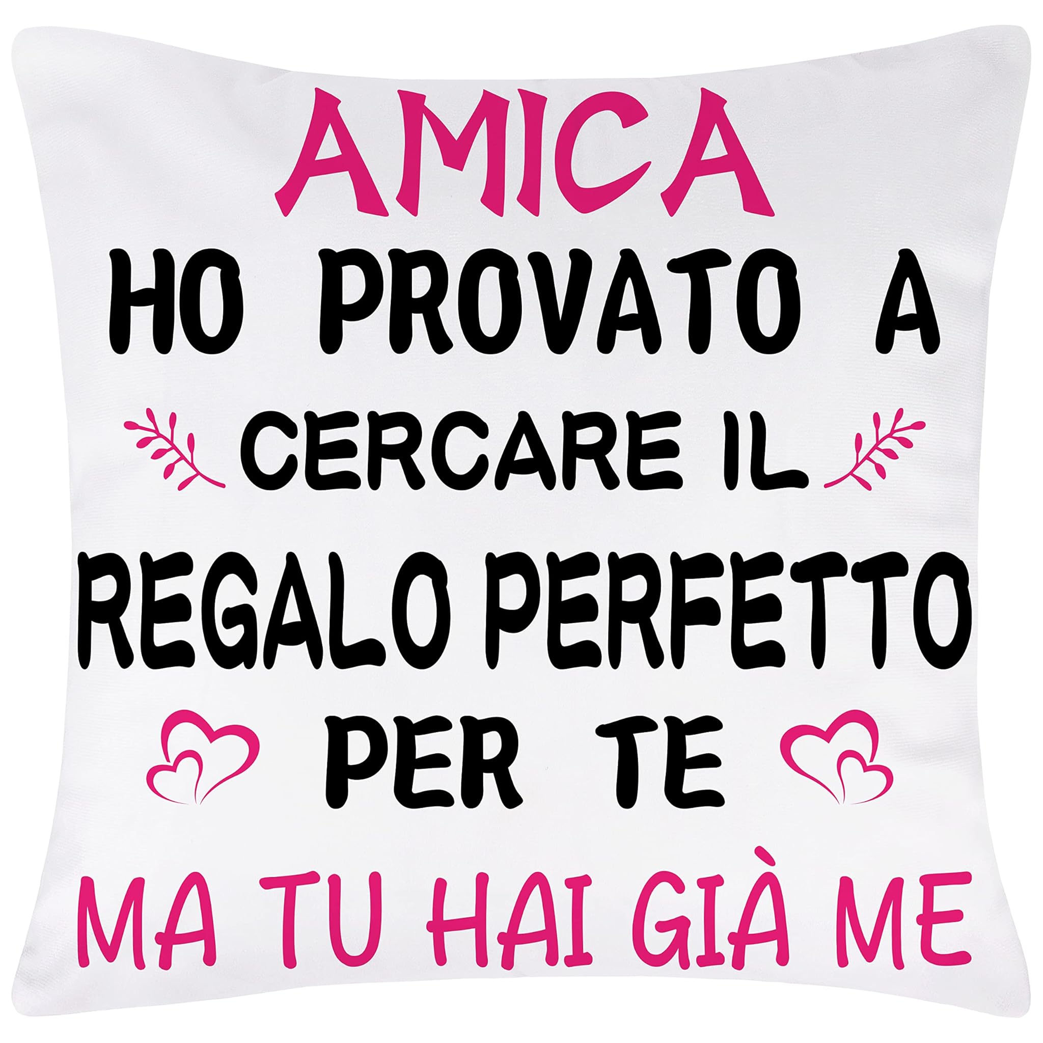 Federe Cuscini Divano 45x45 Divertenti - Regalo Amica