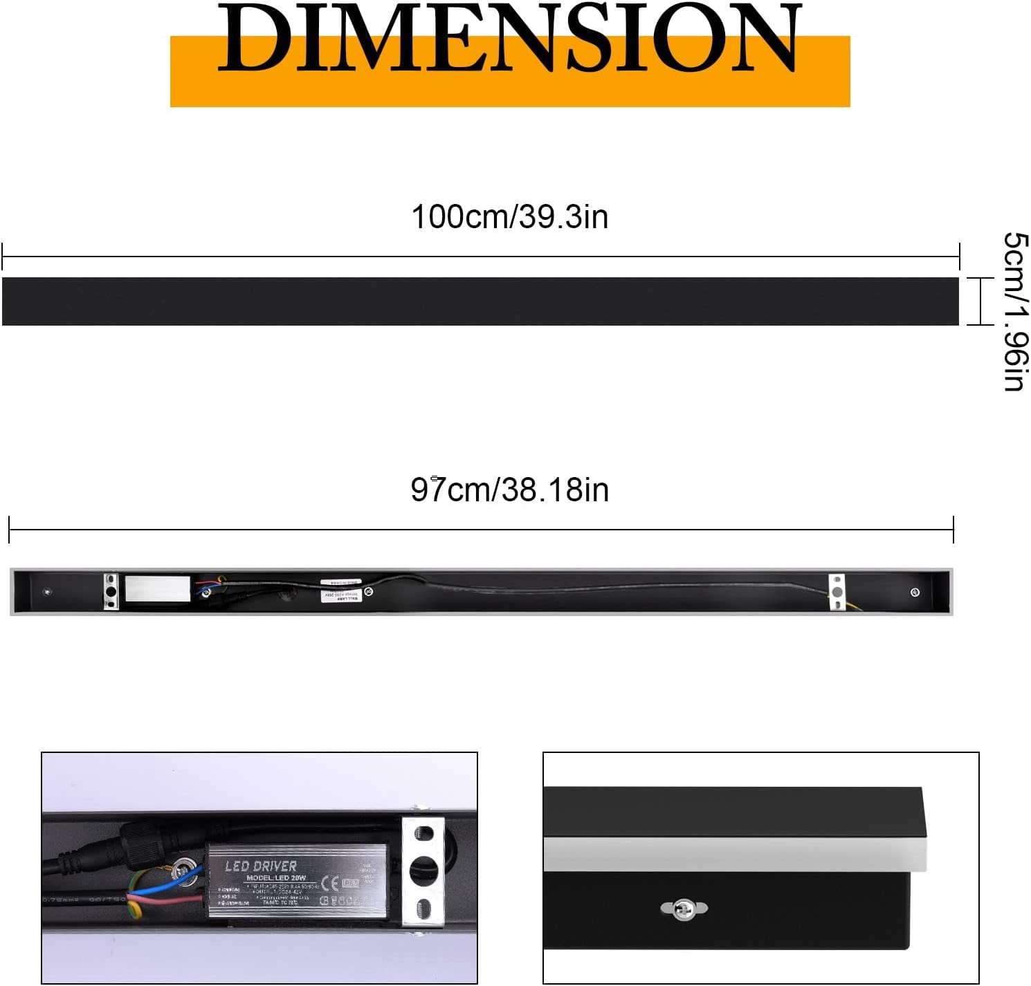 K-bright Lampada da Parete LED 30W 4000K, Nero - immagine 7
