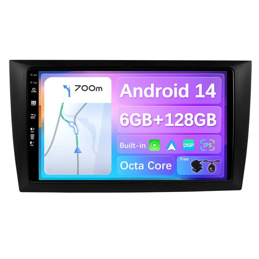 Bxliyer Autoradio Android 14 IPS 9" per VW Golf 6