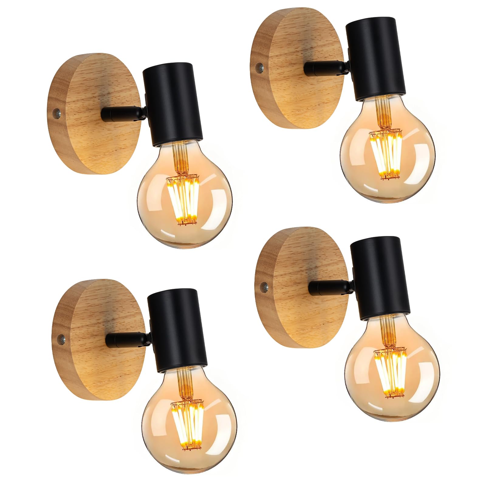 Tealight Lampada da Parete Vintage 4 Pezzi