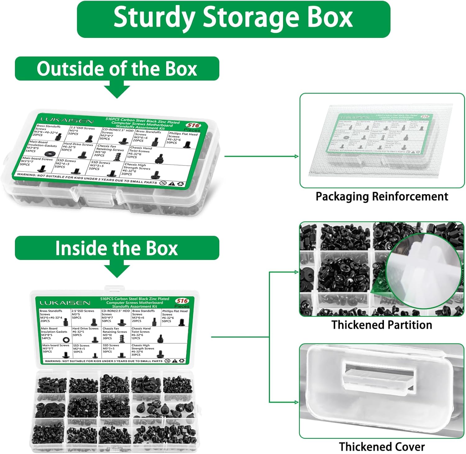 Set Viti per PC 516 Pezzi per Scheda Madre e SSD - immagine 5