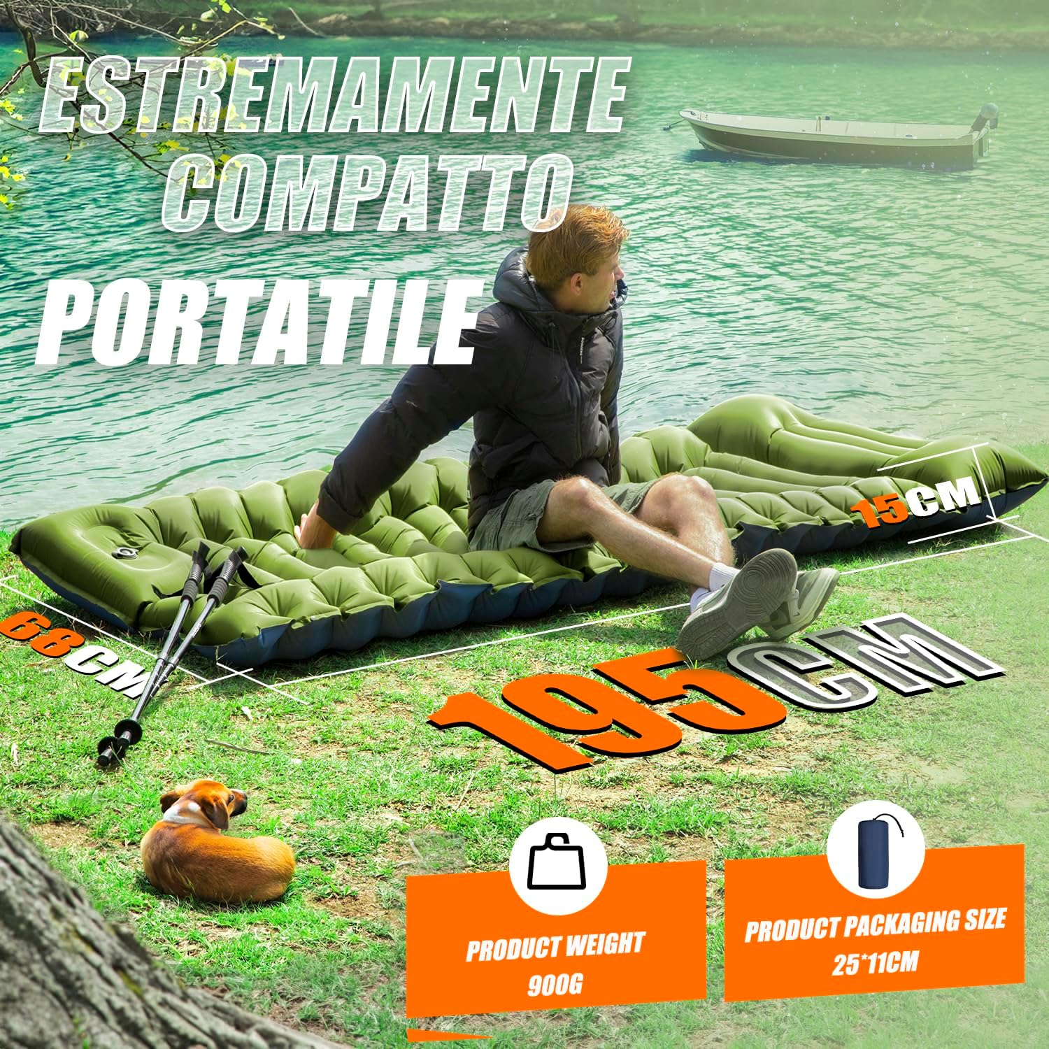 Yuzonc Materassino Campeggio Autogonfiante Ultraleggero - immagine 3