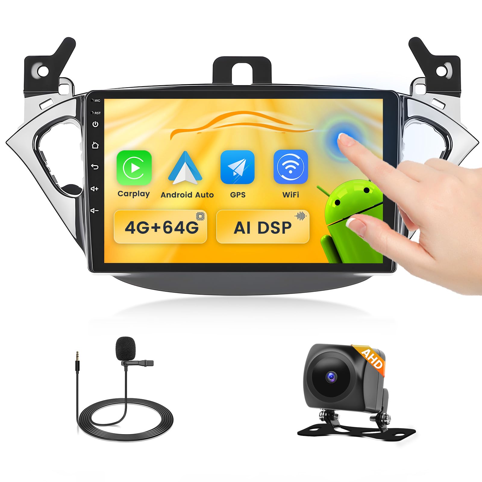 Fuluku Autoradio Android 9'' per Opel Corsa E 2015-2019