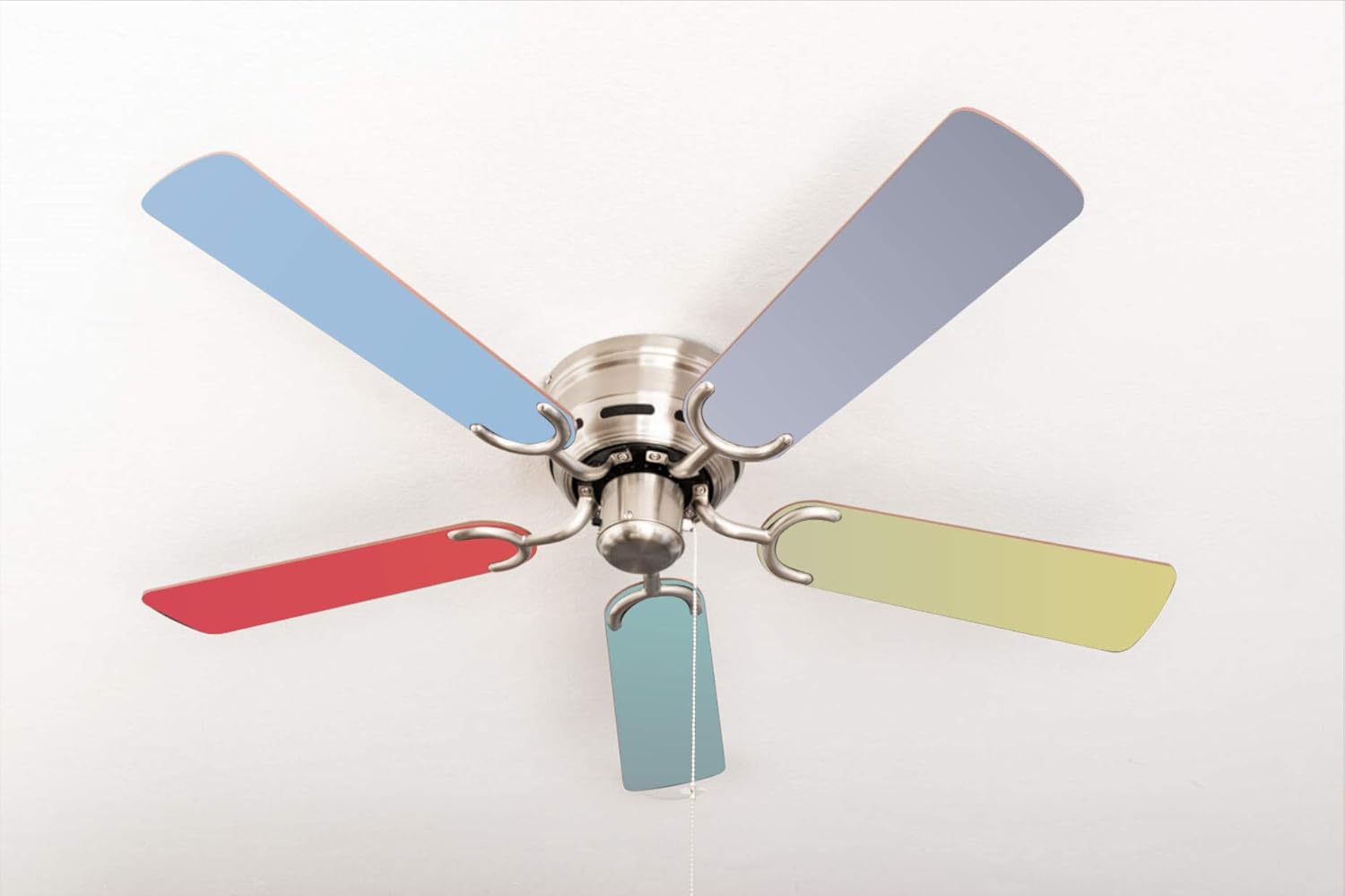Ventilatore da soffitto extra piatto Kisa Multicolor in nichel spazzolato - immagine 2