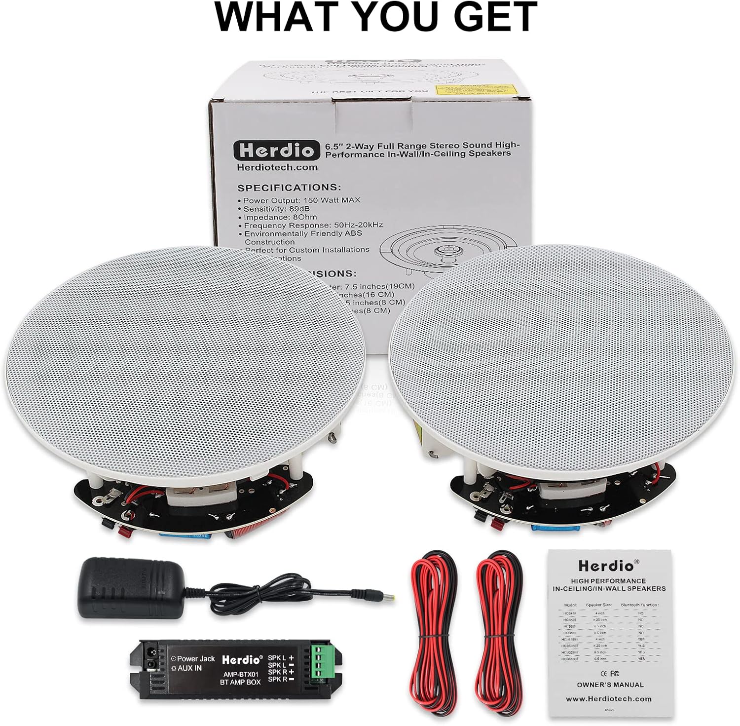 Herdio Altoparlanti da Soffitto Bluetooth 300W - immagine 6