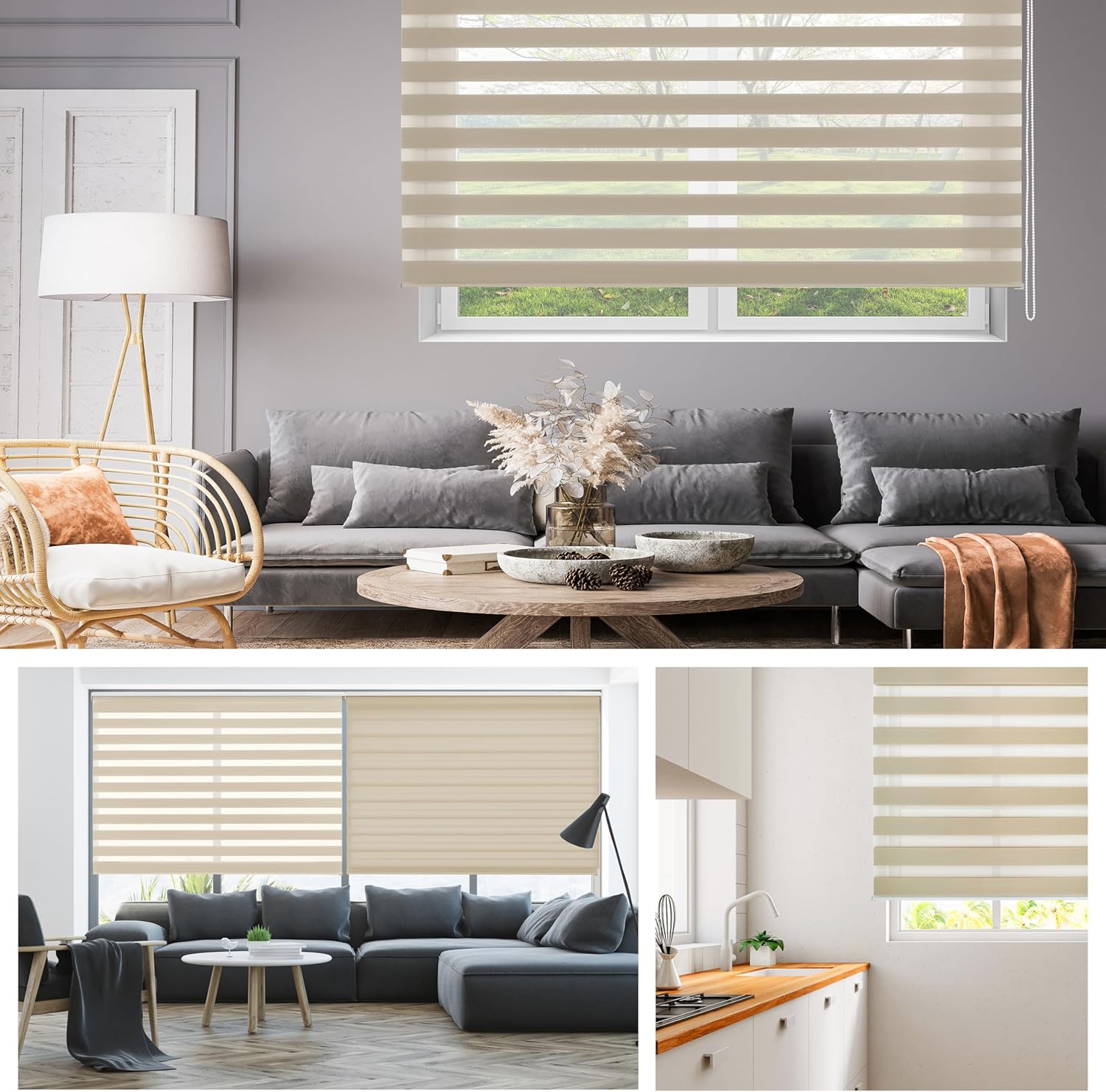 Blindecor Lira - Tenda a Rullo Giorno e Notte Beige - immagine 5