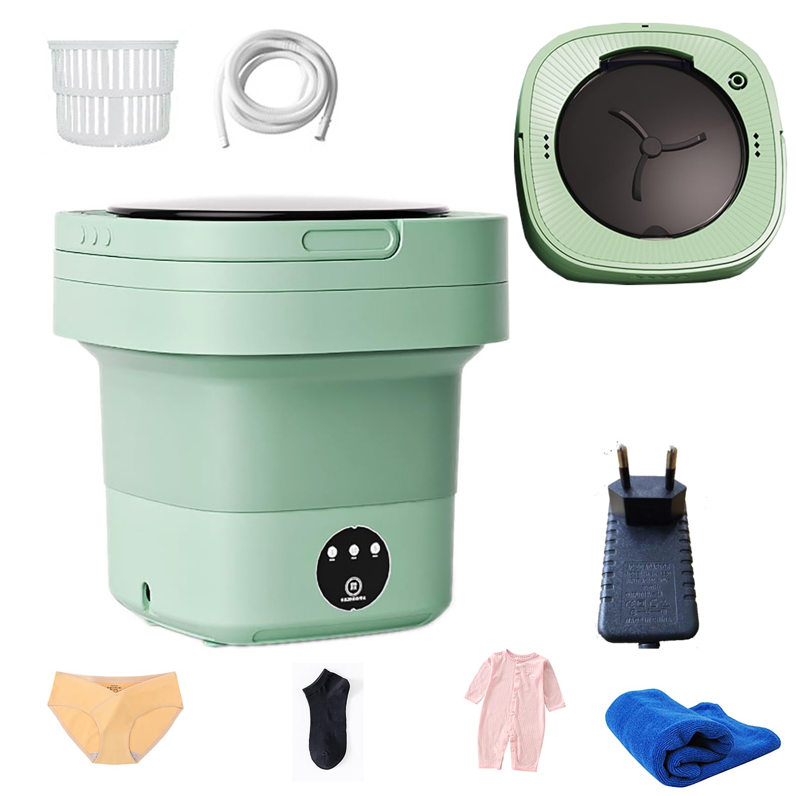 Afgssm 12L Mini Lavatrice Portatile - Verde