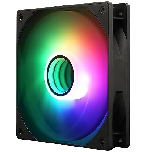 TR TL-C12B-S V3 Ventola alloggiamento 120mm ARGB CPU Cooler Fan viene fornito con effetto luce specchio ARGB, Ventilatore silenzioso PC PWM con velocità di 1500 giri/min