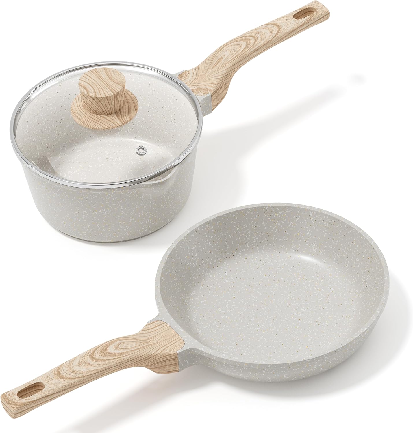 Riovarm Set Padelle Antiaderenti a Induzione con Coperchio