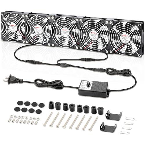 Wathai 5 Ventole Computer 120mm Doppia Palla