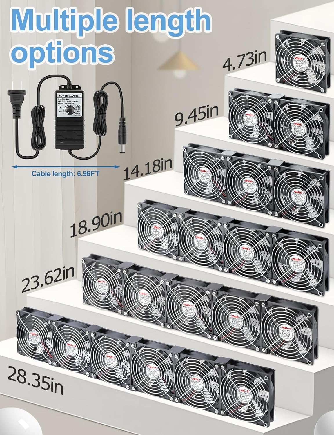 Wathai 5 Ventole Computer 120mm Doppia Palla - immagine 4