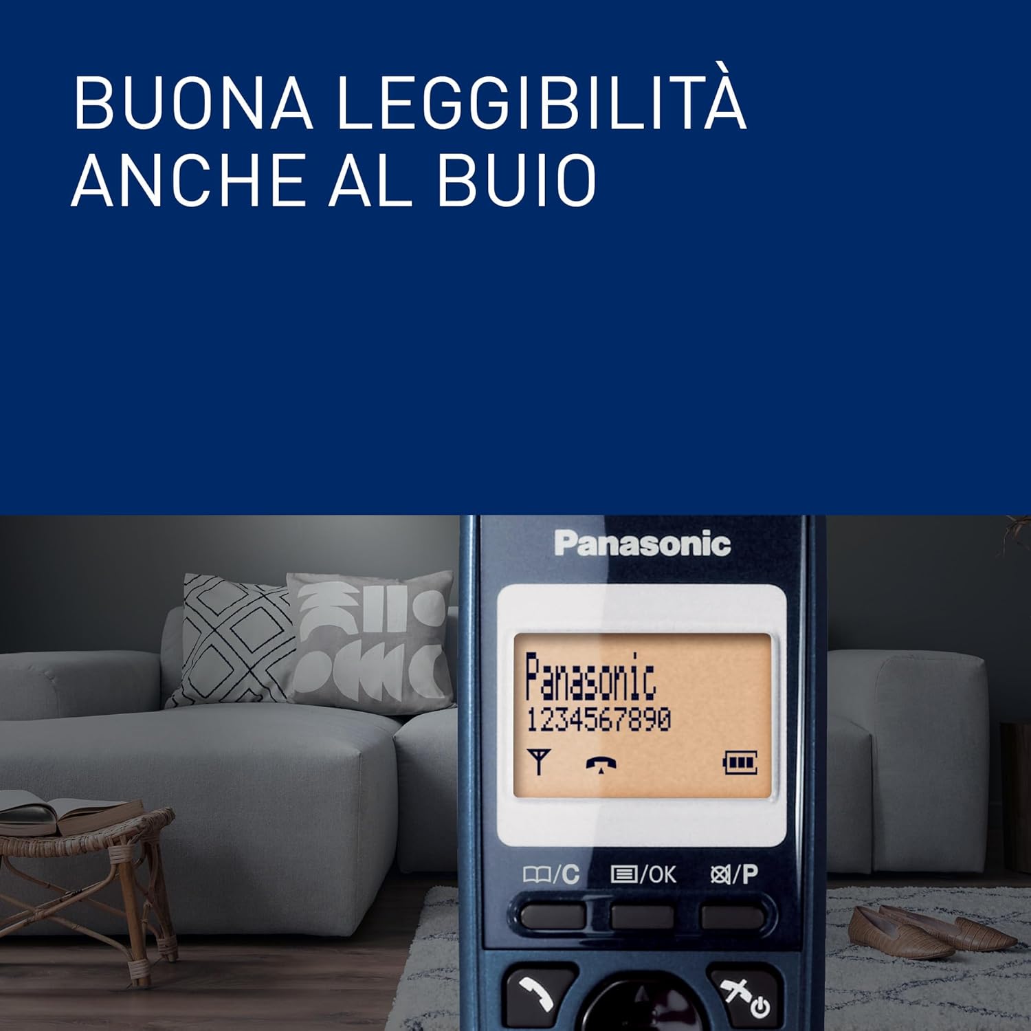 Panasonic KX-TG2511JTC - Telefono Cordless DECT, Blu Petrolio - immagine 3