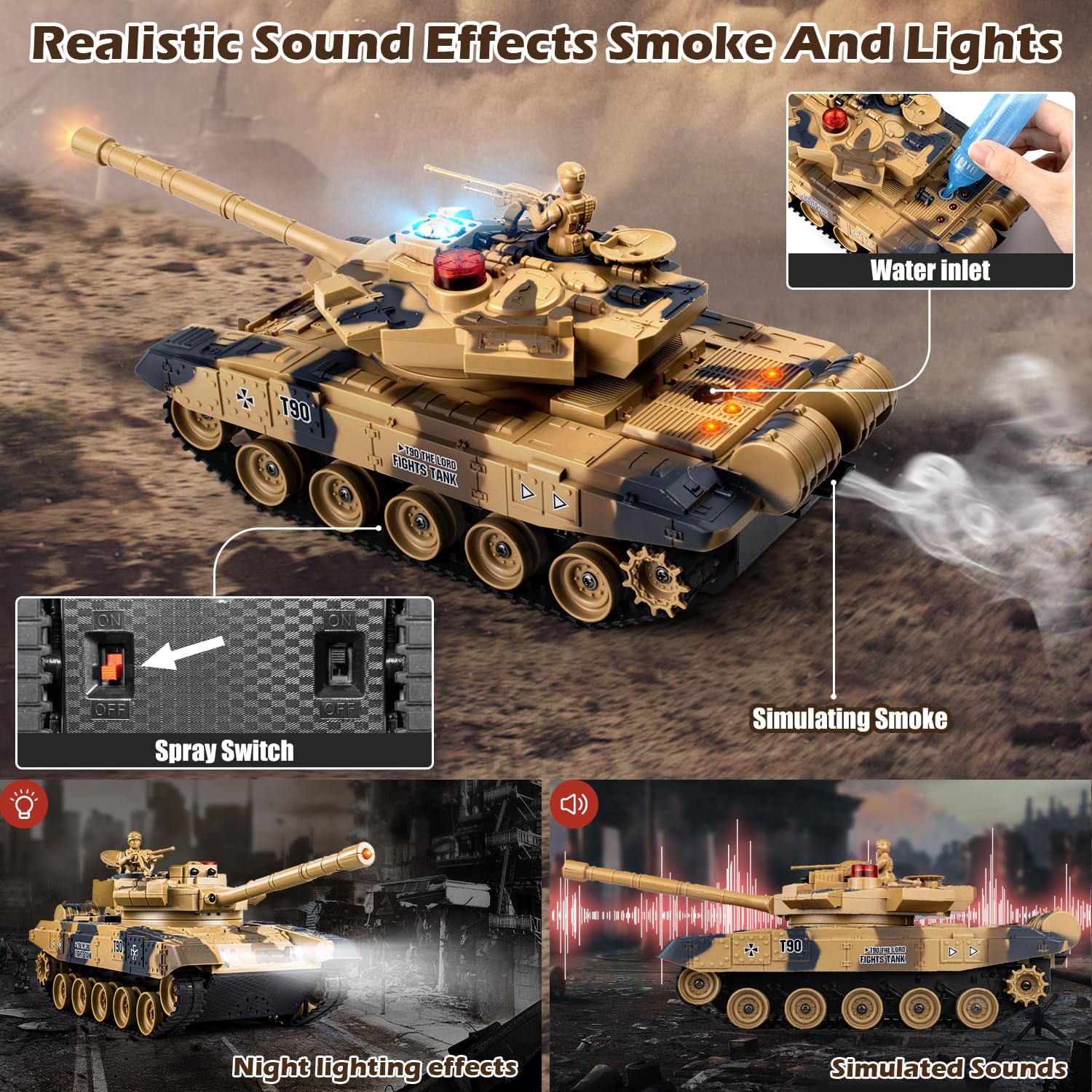 Carro Armato Telecomandato Russia T90 1/24 - immagine 2