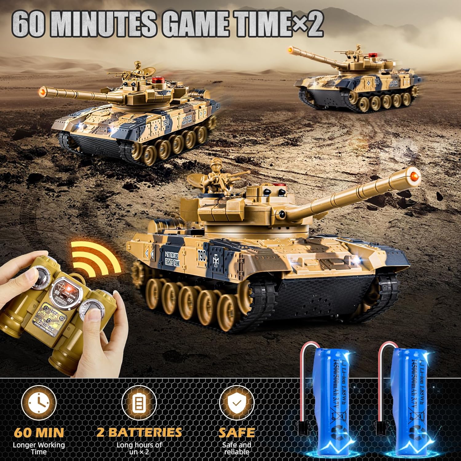 Carro Armato Telecomandato Russia T90 1/24 - immagine 6