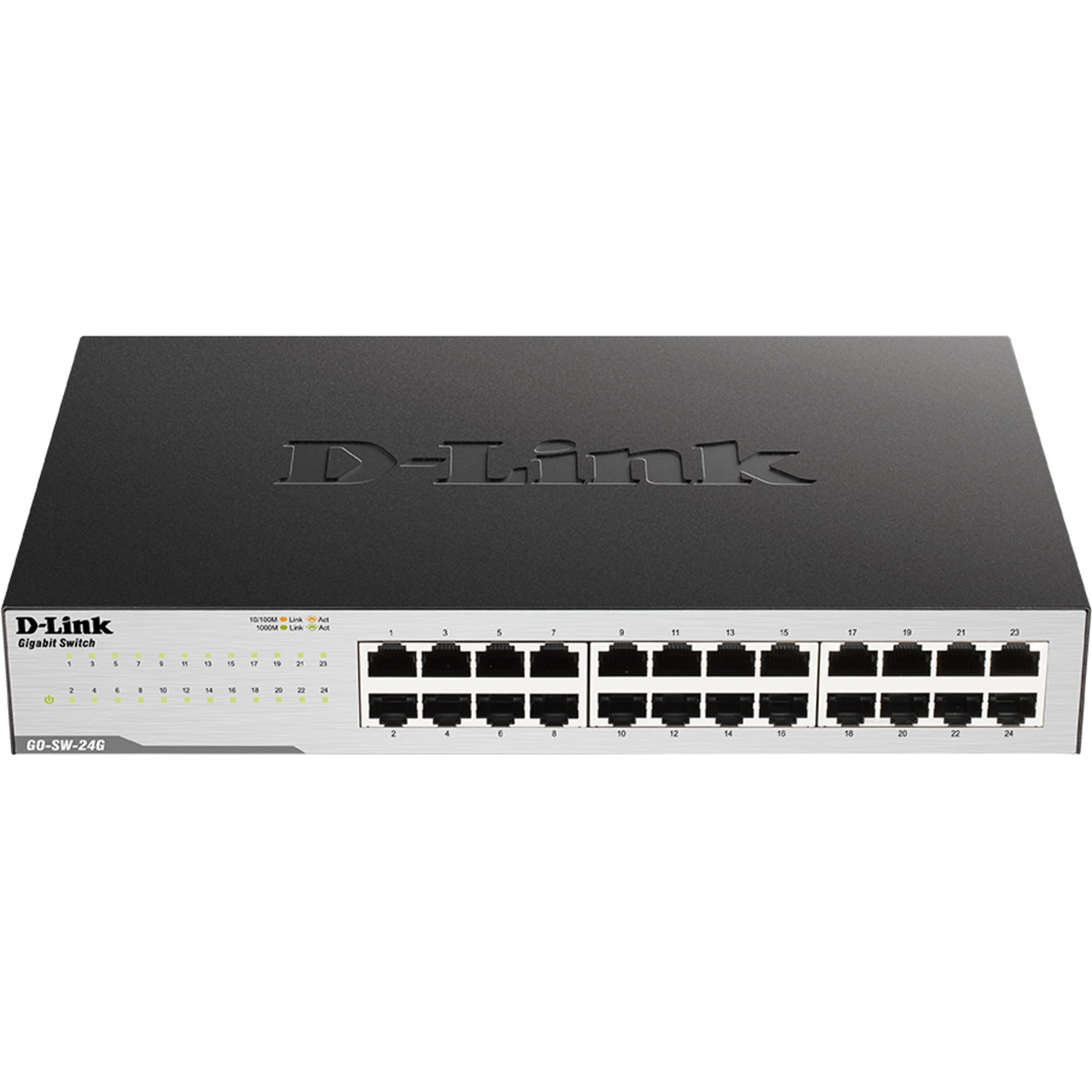 D-Link GO-SW-24G Switch Gigabit 10/100/1000 Mbps, Plug&Play, 24 Porte, Nero