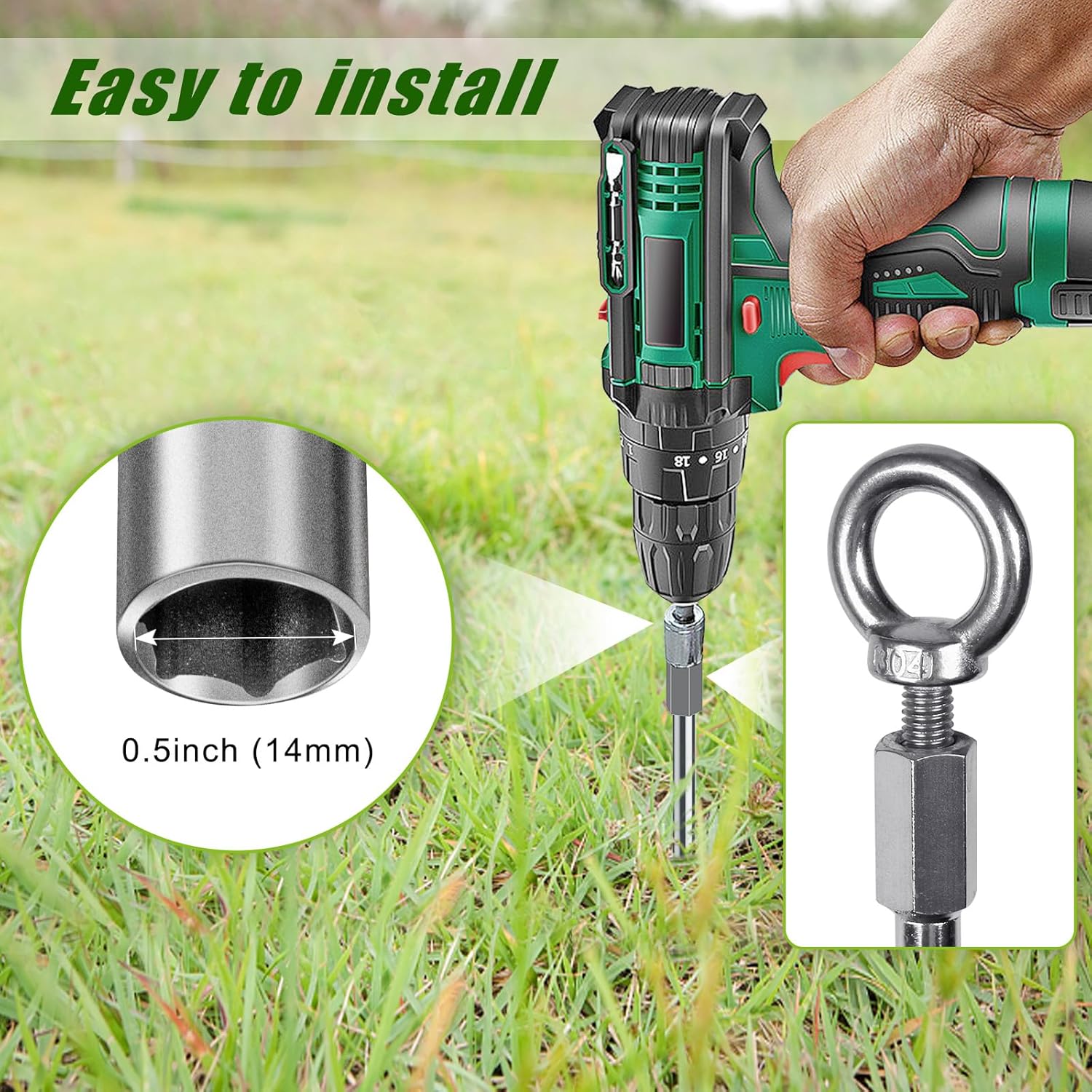 Insaga Picchetti per Tenda 45cm con Lama a Spirale - immagine 7