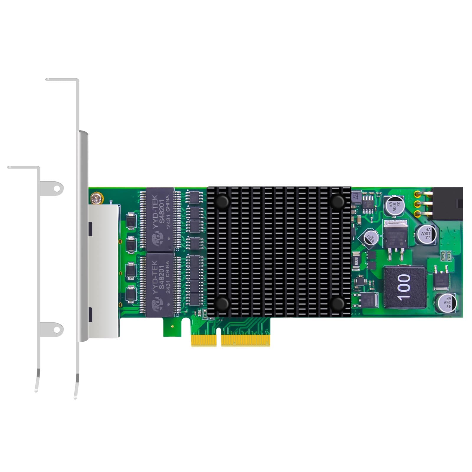 Glotrends ST7456 Scheda di Rete PoE+ Gigabit 4 Porte