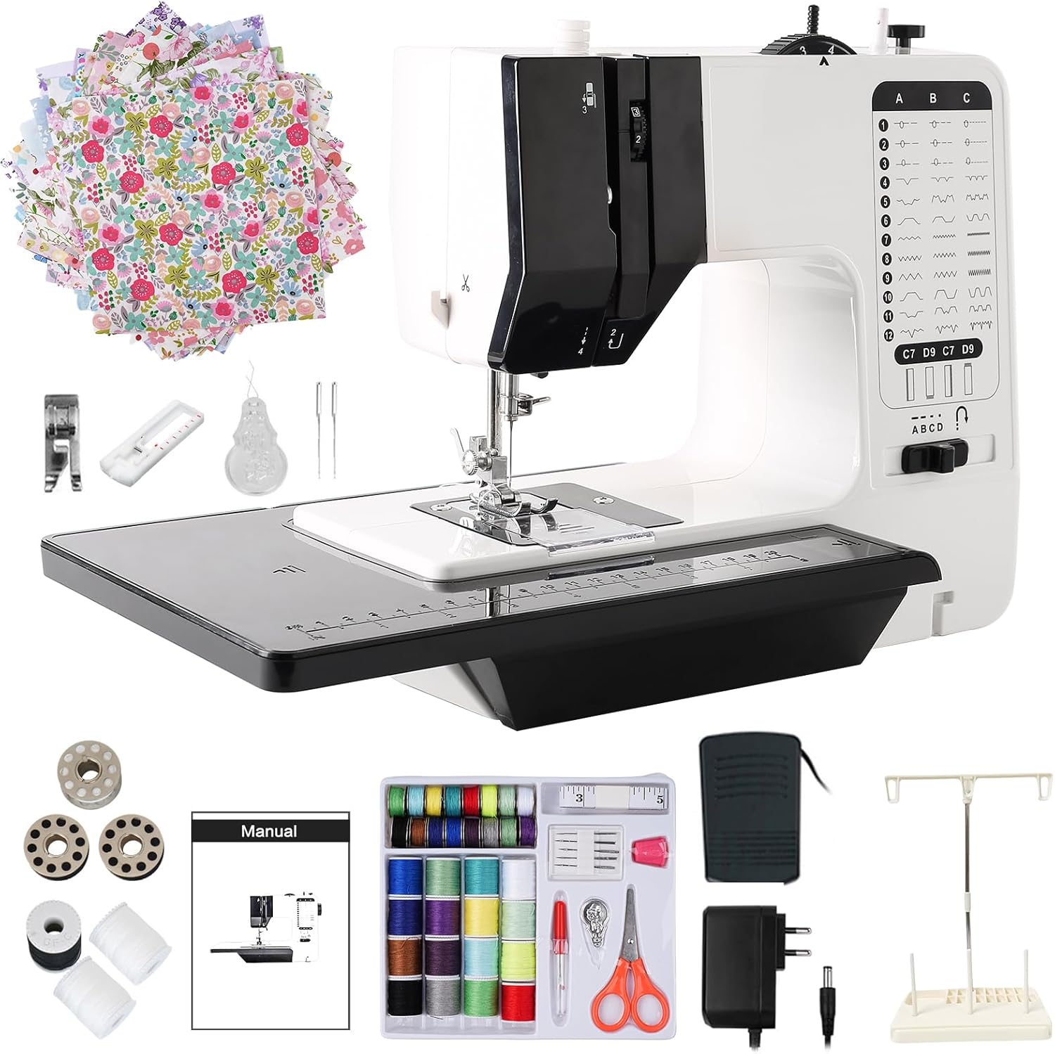 Mini Macchina da Cucire 738 Punti Doppio Filo - immagine 1