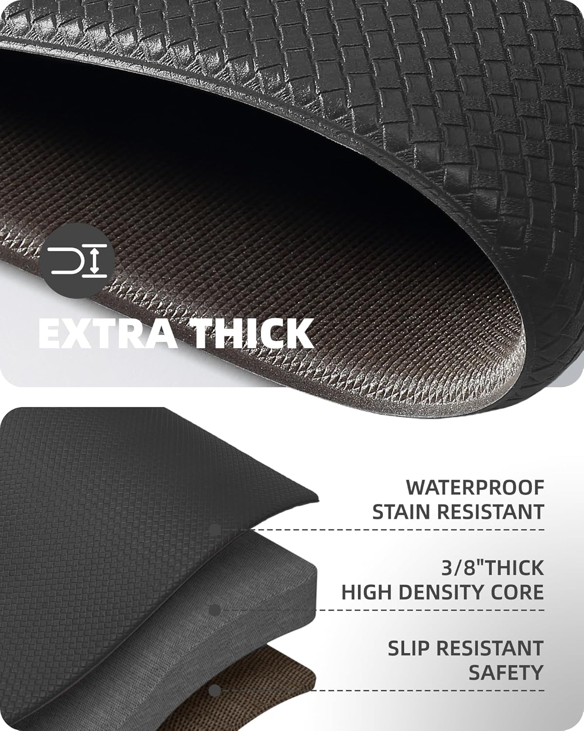 Color G Tappeto Cucina 44x200cm, Nero - immagine 5