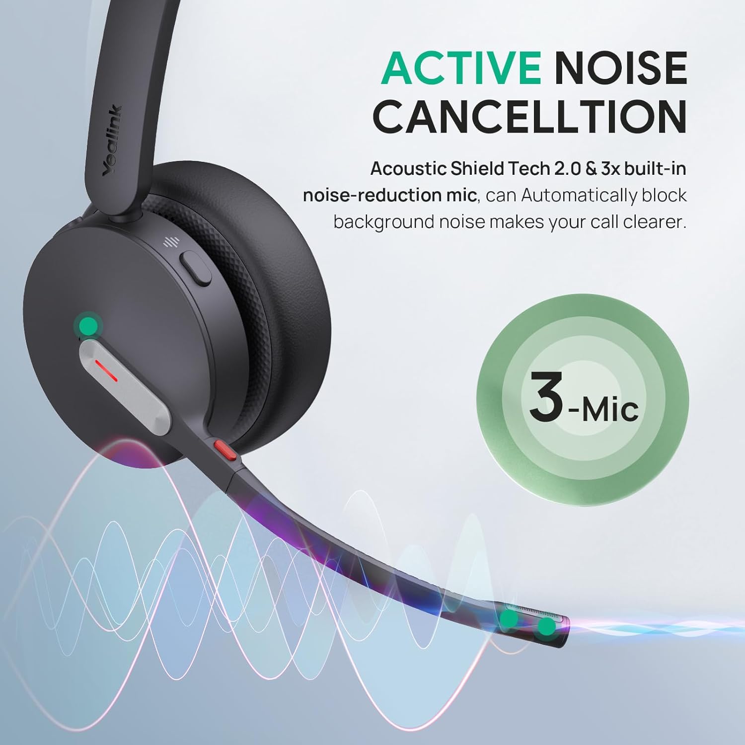 Yealink WH64 - Cuffie Wireless DECT & Bluetooth 32h - immagine 4