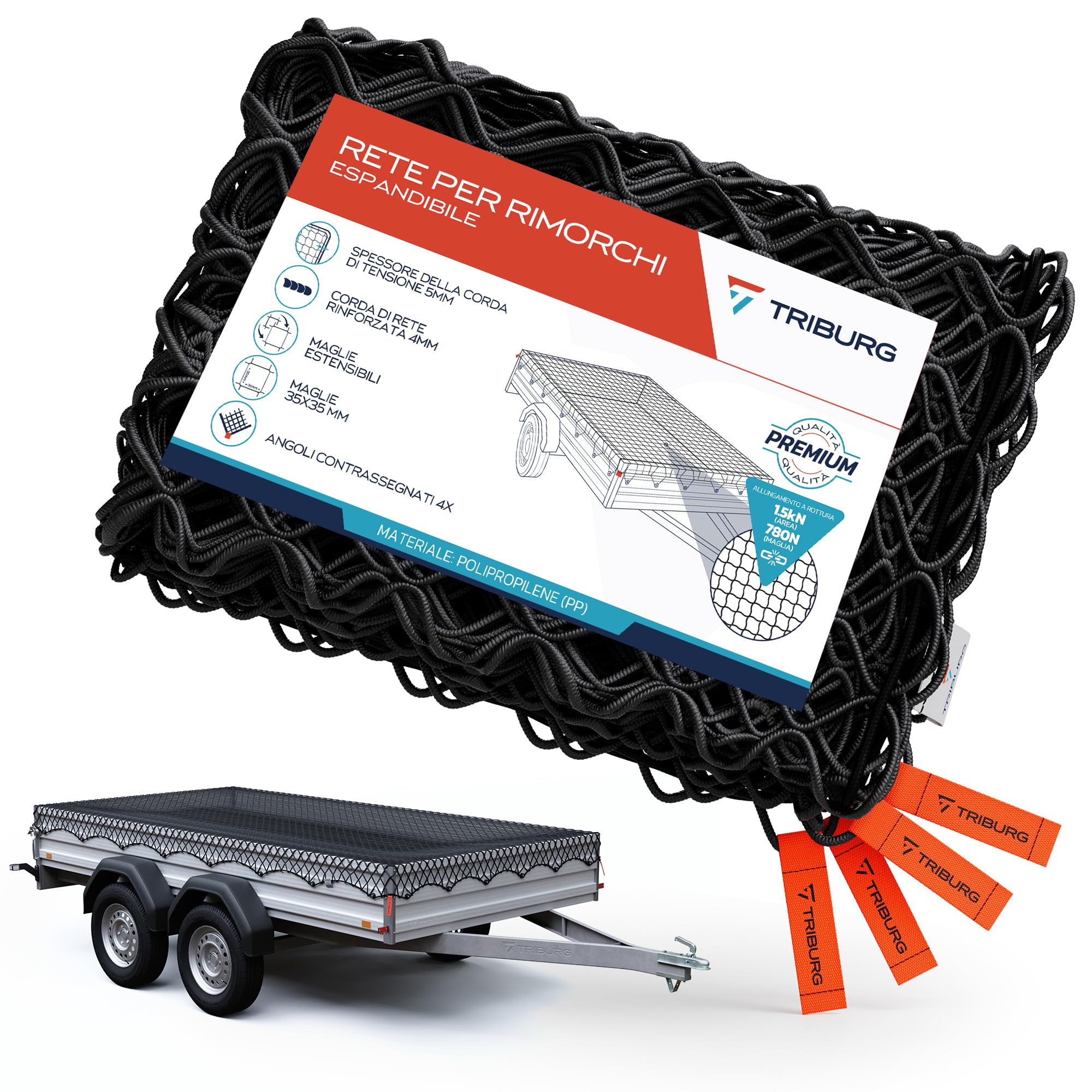Triburg Rete per Rimorchi Estensibile 2x3m a 3x4m