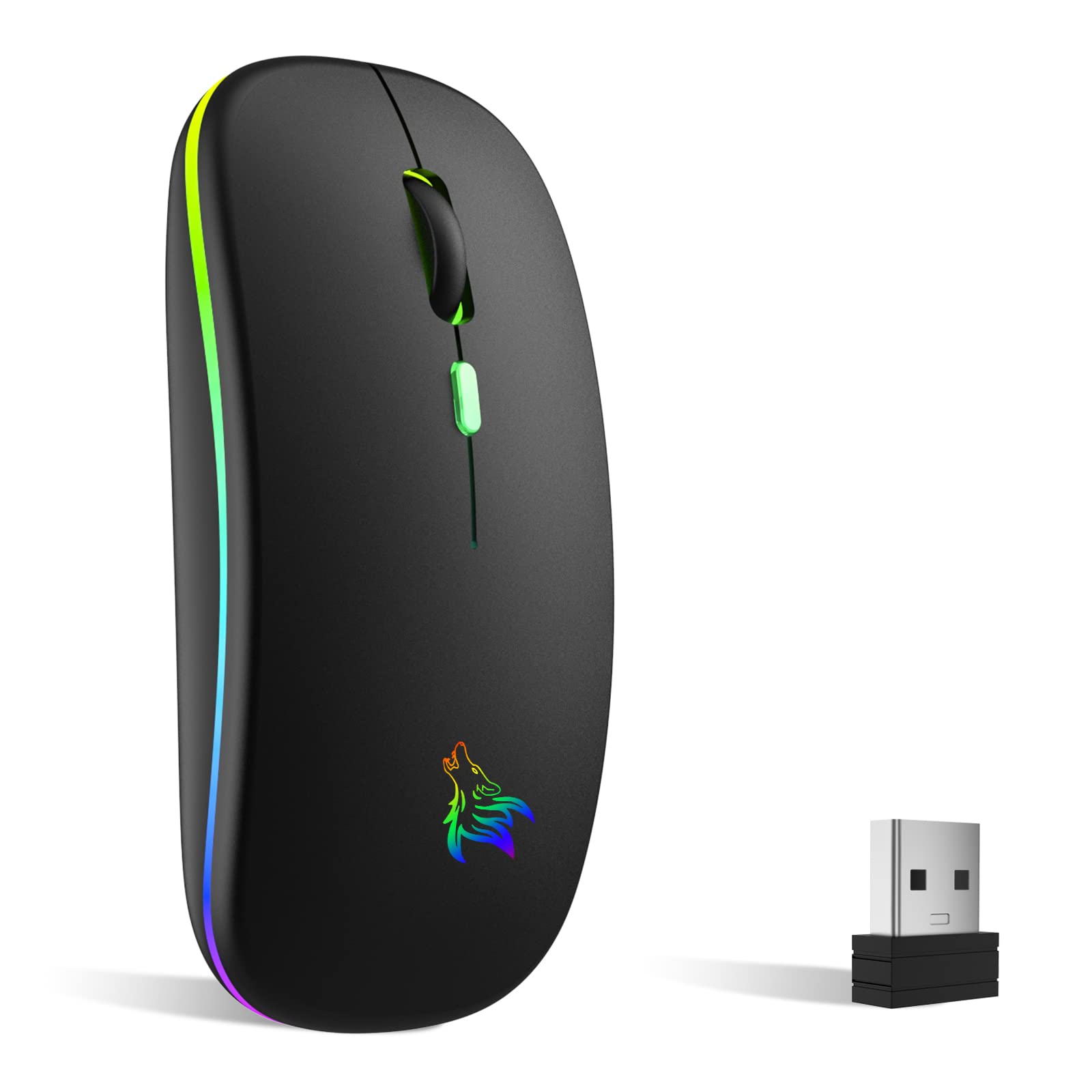 Tqq Mouse Wireless Ricaricabile Retroilluminato