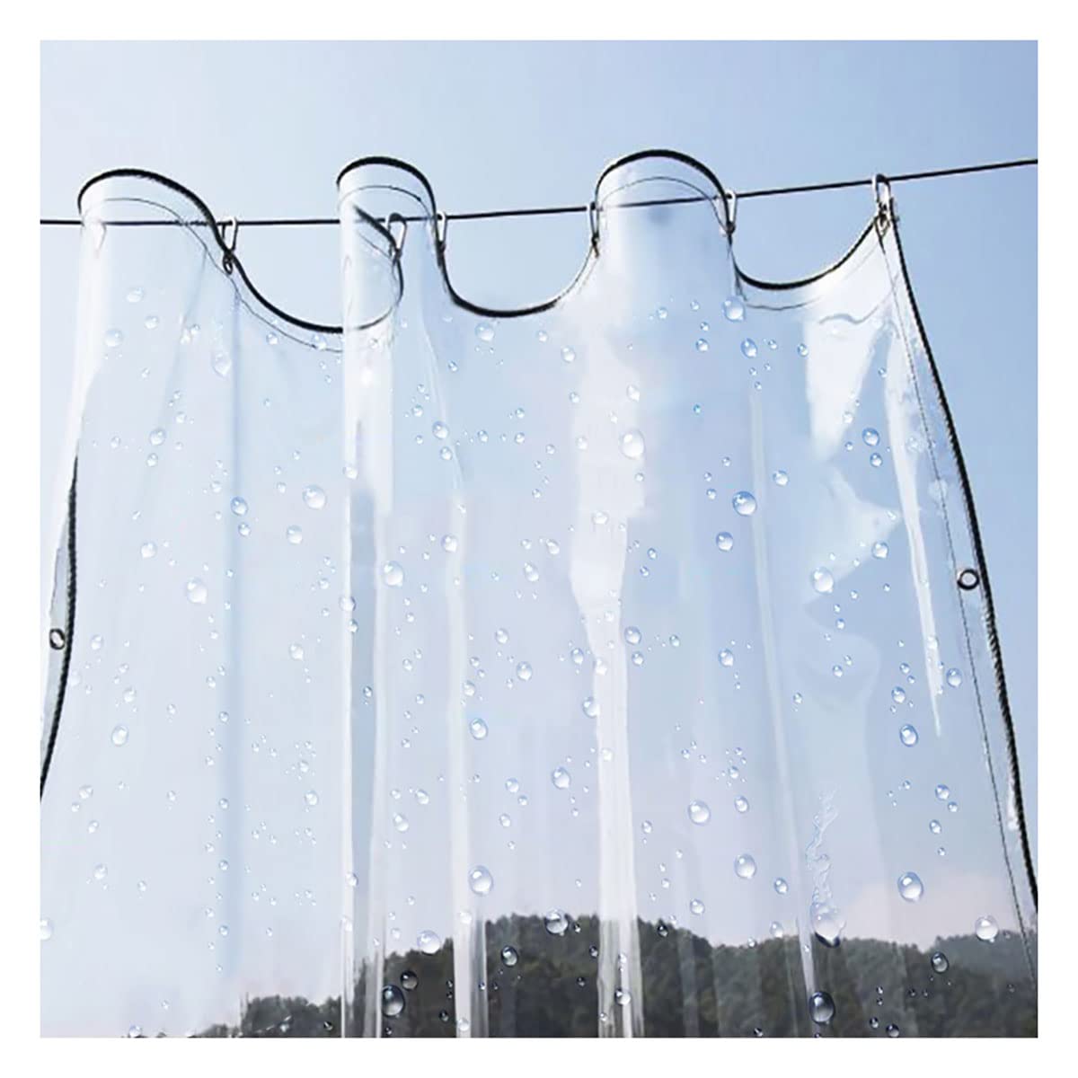 Telone Trasparente Impermeabile con Occhielli 400g/m²