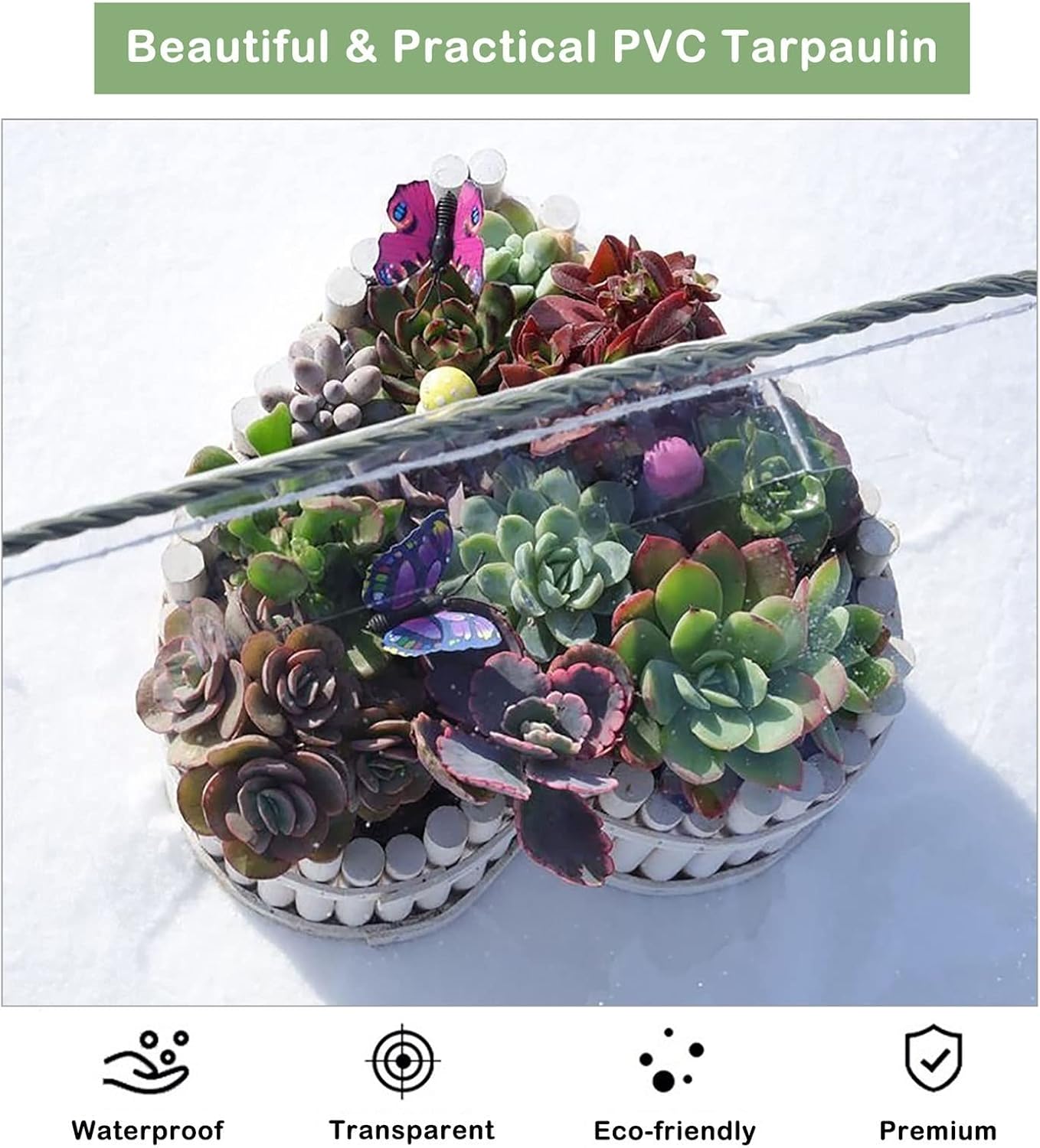 Telone Trasparente Impermeabile con Occhielli 400g/m² - immagine 2